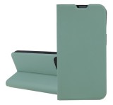 Gigapack Tok álló, bőr hatású (FLIP, szilikon belső, oldalra nyíló, asztali tartó, kártyazseb) VILÁGOSZÖLD Apple iPhone 16 Pro