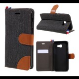 Gigapack Tok álló, textil (FLIP, oldalra nyíló, asztali tartó funkció) FEKETE [Samsung Galaxy A3 (2017) SM-A320F] (5996457680474) - Telefontok
