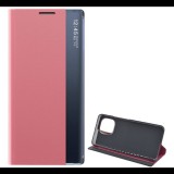 Gigapack Tok álló, textil hatású (aktív FLIP, oldalra nyíló, asztali tartó funkció, Smart View Cover) RÓZSASZÍN [Xiaomi Mi 11 5G] (5996591123981) - Telefontok