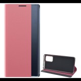 Gigapack Tok álló, textil hatású (aktív FLIP, oldalra nyíló, asztali tartó funkció, Smart View Cover) RÓZSASZÍN [Xiaomi Redmi Note 10 Pro 4G] (5996591124810) - Telefontok