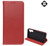 Gigapack Tok álló, valódi bőr (FLIP, oldalra nyíló, asztali tartó) BORDÓ Samsung Galaxy A05s (SM-A057F)