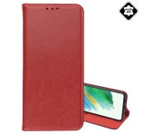 Gigapack Tok álló, valódi bőr (FLIP, oldalra nyíló, asztali tartó) BORDÓ Samsung Galaxy S26 (SM-S942)