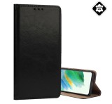 Gigapack Tok álló, valódi bőr (FLIP, oldalra nyíló, asztali tartó) FEKETE Apple iPhone 16 Plus