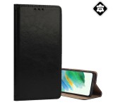 Gigapack Tok álló, valódi bőr (FLIP, oldalra nyíló, asztali tartó) FEKETE Samsung Galaxy S25 (SM-S931)