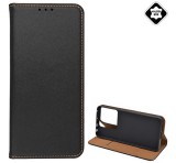 Gigapack Tok álló, valódi bőr (FLIP, oldalra nyíló, asztali tartó) FEKETE Xiaomi Redmi Note 13 Pro 5G