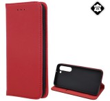 Gigapack Tok álló, valódi bőr (FLIP, oldalra nyíló, asztali tartó funkció) BORDÓ Samsung Galaxy S23 Plus (SM-S916)