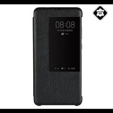 Gigapack Tok álló, valódi bőr (FLIP, oldalra nyíló, View Window) FEKETE [Huawei Mate 20] (5996457859962) - Telefontok