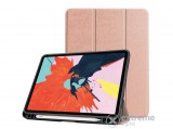 Gigapack Trifold álló, bőr hatású aktív flip tok Apple iPAD Air 2020 (Air 4) készülékhez, rozéarany