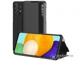 Gigapack View Window álló, bőr hatású flip tok Samsung Galaxy A52 4G (SM-A525F) készülékhez, fekete
