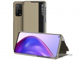 Gigapack View Window álló, bőr hatású flip tok Xiaomi Mi 10T készülékhez, barna
