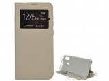 Gigapack View Window álló bőr oldalra nyíló flip tok Samsung Galaxy A30 (SM-A305F) készülékhez, arany