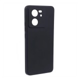 Gigapack Xiaomi 13T Pro szilikon telefonvédő (matt, mikrofiber plüss karcolásmentesítő belső, prémium) fekete