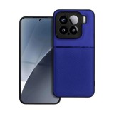 Gigapack Xiaomi 15 szilikon telefonvédő (ütésállóság, mágneses, bőr hatású hátlap, csíkos) sötétkék