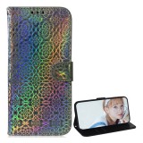 Gigapack Xiaomi Mi 10T Pro 5G tok álló, bőr hatású (Flip, oldalra nyíló, asztali tartó funkció, virág minta) szürke