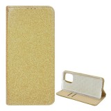 Gigapack Xiaomi Mi 11 5G tok álló, bőr hatású (Flip, szilikon belső, oldalra nyíló, asztali tartó funkció) arany