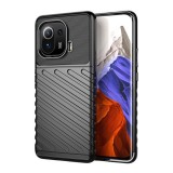 Gigapack Xiaomi Mi 11 Pro 5G szilikon telefonvédő (közepesen ütésálló, csíkos, dombor minta) fekete