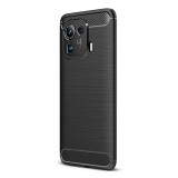 Gigapack Xiaomi Mi 11 Pro 5G szilikon védő (közepesen ütésálló, légpárnás sarok, szálcsiszolt, karbon minta) fekete