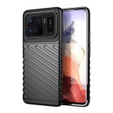 Gigapack Xiaomi Mi 11 Ultra 5G szilikon telefonvédő (közepesen ütésálló, csíkos, dombor minta) fekete