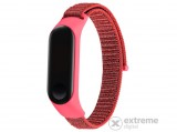 Gigapack Xiaomi MI Band 3 pótszíj, nylon, tépőzáras, légáteresztő, piros