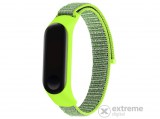 Gigapack Xiaomi MI Band 3 pótszíj, nylon, tépőzáras, légáteresztő, sárga