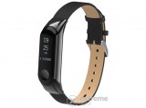 Gigapack Xiaomi MI Band 3 pótszíj, valódi bőr, állítható, fekete