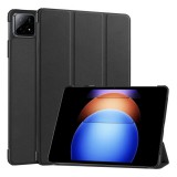 Gigapack Xiaomi Pad 6S Pro tok álló, bőr hatású (aktív flip, oldalra nyíló, trifold, asztali tartó) fekete
