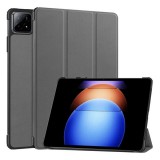 Gigapack Xiaomi Pad 6S Pro tok álló, bőr hatású (aktív flip, oldalra nyíló, trifold, asztali tartó) sötétszürke