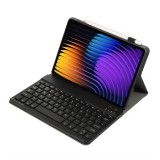 Gigapack Xiaomi Pad 7  tok álló, bőr hatású (flip, bluetooth billentyűzet, asztali tartó, qwerty, angol nyelvű) fekete