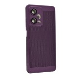 Gigapack Xiaomi Poco X5 Pro 5G műanyag telefonvédő (légáteresztő, lyukacsos minta, kamera védelem) lila