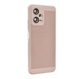 Gigapack Xiaomi Poco X5 Pro 5G műanyag telefonvédő (légáteresztő, lyukacsos minta, kamera védelem) rózsaszín