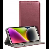 Gigapack Xiaomi Poco X6 5G bőr hatású fliptok burgundy színű (GP-154212) (GP-154212)