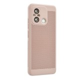 Gigapack Xiaomi Redmi 12C műanyag telefonvédő (légáteresztő, lyukacsos minta, kamera védelem) rózsaszín