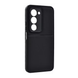 Gigapack Xiaomi Redmi 15 4G  szilikon telefonvédő (ütésállóság, mágneses, bőr hatású hátlap, csíkos) fekete
