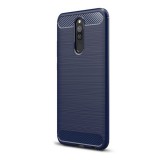 Gigapack Xiaomi Redmi 8A Szilikon telefonvédő (légpárnás sarok, szálcsiszolt, karbon minta, sötétkék)