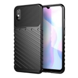 Gigapack Xiaomi Redmi 9A (Redmi 9 AT) szilikon telefonvédő (közepesen ütésálló, csíkos, dombor minta) fekete