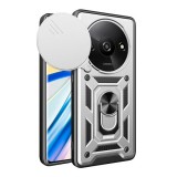 Gigapack Xiaomi Redmi A3 defender műanyag telefonvédő (ütésállóság, szilikon belső, tartógyűrű, kameravédő) ezüst