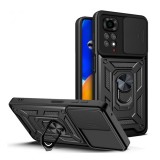 Gigapack Xiaomi Redmi Note 11 4G (Redmi Note 11S) műanyag védő (belső, telefontartó gyűrű, kamera védelem) fekete