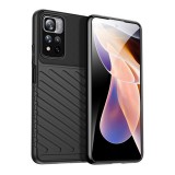 Gigapack Xiaomi Redmi Note 11 Pro szilikon telefonvédő (közepesen ütésálló, csíkos, dombor minta) fekete