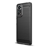 Gigapack Xiaomi Redmi Note 11 Pro szilikon védő (közepesen ütésálló, légpárnás sarok, szálcsiszolt, karbon minta) fekete