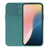 Gigapack Xiaomi Redmi Note 12 5G szilikon telefonvédő (matt, mikrofiber plüss belső, kamera védelem) sötétzöld