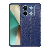 Gigapack Xiaomi Redmi Note 13 5G szilikon telefonvédő (ütésállóság, bőr hatású, varrás minta) sötétkék