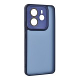 Gigapack Xiaomi Redmi Note 14 4G szilikon telefonvédő (ütésállóság, akril hátlap, kameravédő) sötétkék