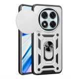 Gigapack Xiaomi Redmi Note 14 Pro 5G defender szilikon telefonvédő (ütésállóság, tartógyűrű, kameravédő) ezüst