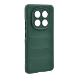 Gigapack Xiaomi Redmi Note 14 Pro 5G szilikon telefonvédő (ütésállóság, kameravédő, 3d) sötétzöld