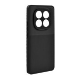 Gigapack Xiaomi Redmi Note 14 Pro 5G szilikon telefonvédő (ütésállóság, mágneses, bőr hatású hátlap, csíkos) fekete