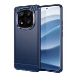 Gigapack Xiaomi Redmi Note 14 Pro Plus 5G szilikon védő (ütésálló, légpárnás sarok, szálcsiszolt, karbon minta) sötétkék