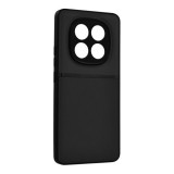 Gigapack Xiaomi Redmi Note 15 Pro 4G szilikon telefonvédő (ütésállóság, mágneses, bőr hatású hátlap, csíkos) fekete
