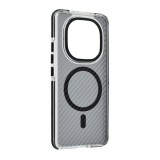 Gigapack Xiaomi Redmi Note 15 Pro 4G szilikon (ütésállóság, légpárnás sarok, karbon minta, wireless, magsafe) fekete