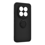 Gigapack Xiaomi Redmi Note 15 Pro 5G szilikon védő (tartógyűrű, mikrofiber plüss belső, mágneses, kameravédő) fekete