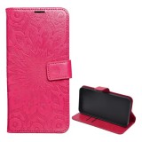 Gigapack Xiaomi Redmi Note 15 Pro 5G tok álló, bőr hatású (flip, oldalra nyíló, asztali tartó, kézpánt, mandala) magenta